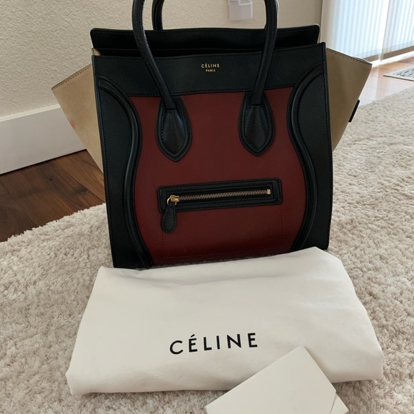 CELINE LUGGAGE TRIO COLOR BAG - Picture 8 of 9